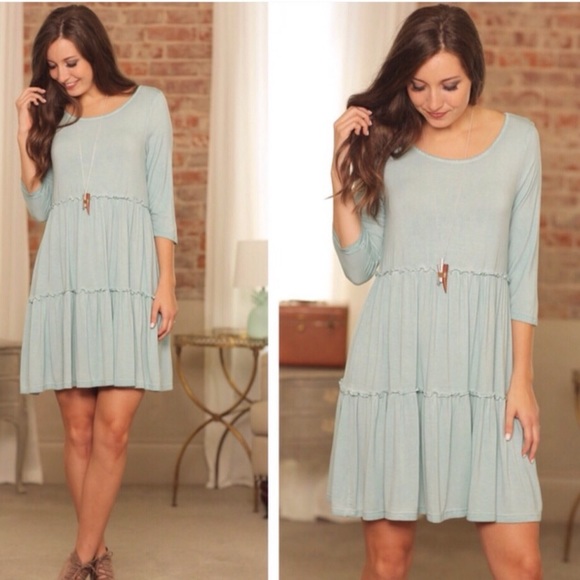 Infinity Raine Vintage Wash Tiered Ruffle Dress - Picture 3 of 3